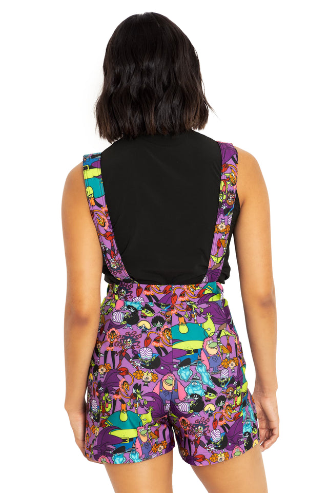 BlackMilk Clothing x Warner Brothers The Powerpuff Girls - The Powerpuff Girls Villains Play Overalls - Warner Bros. Merchandise - Collaboration apparel - Licenced.