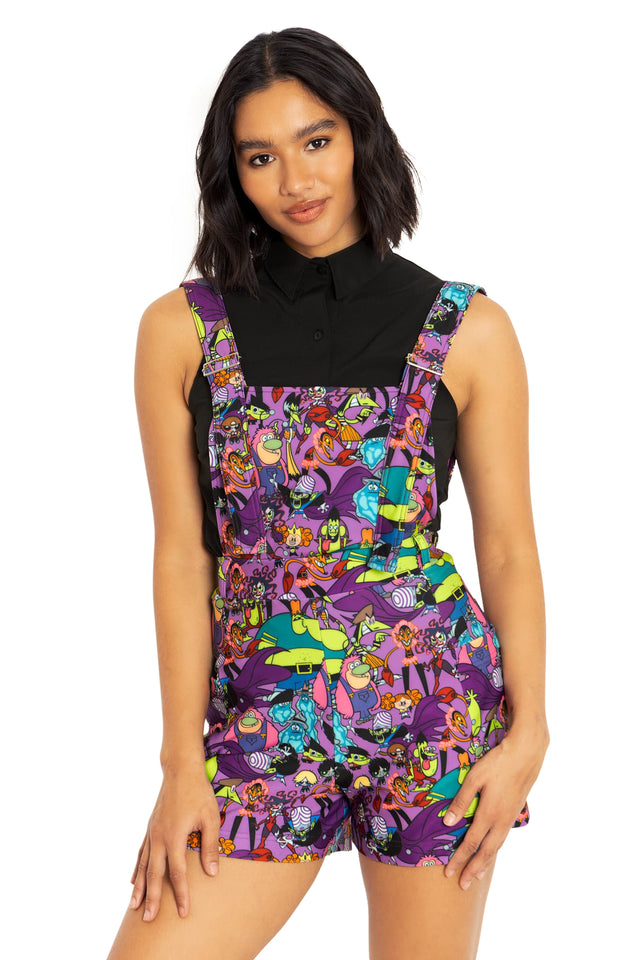 BlackMilk Clothing x Warner Brothers The Powerpuff Girls - The Powerpuff Girls Villains Play Overalls - Warner Bros. Merchandise - Collaboration apparel - Licenced.