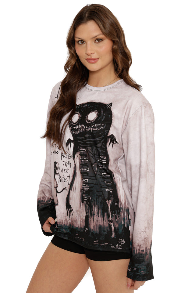 The Real Monsters Long Sleeve Boyfriend Tee