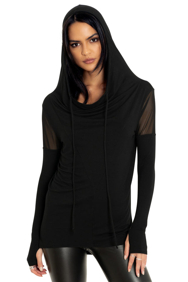 The Rogue Ninja Drape Hoodie Closeup 