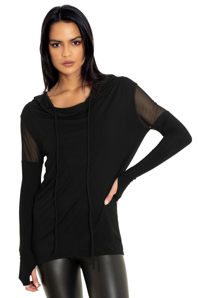 BlackMilk Clothing - The Rogue Ninja Drape Hoodie