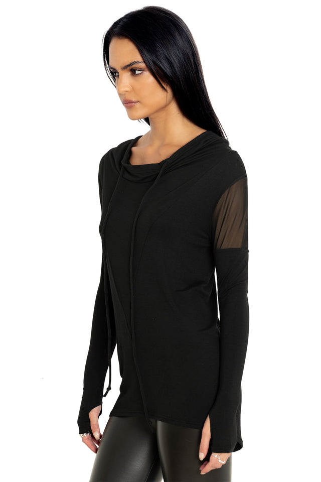 BlackMilk Clothing - The Rogue Ninja Drape Hoodie