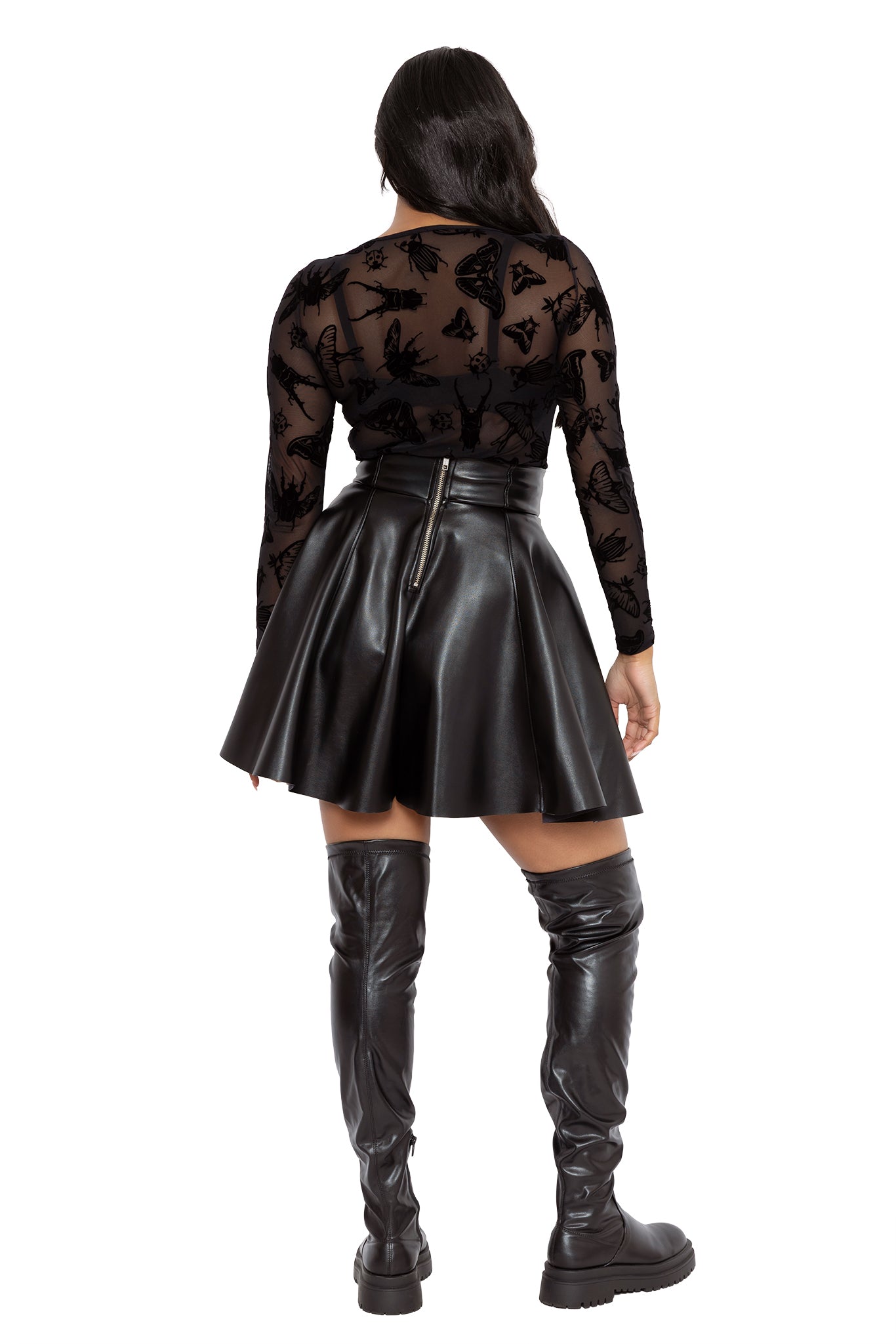 The Swarm Sheer Boat Neck Long Sleeve Top – BlackMilk Clothing