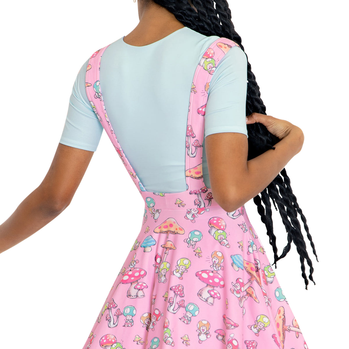 Toads Pink Apron Dress - Limited – BlackMilk Clothing
