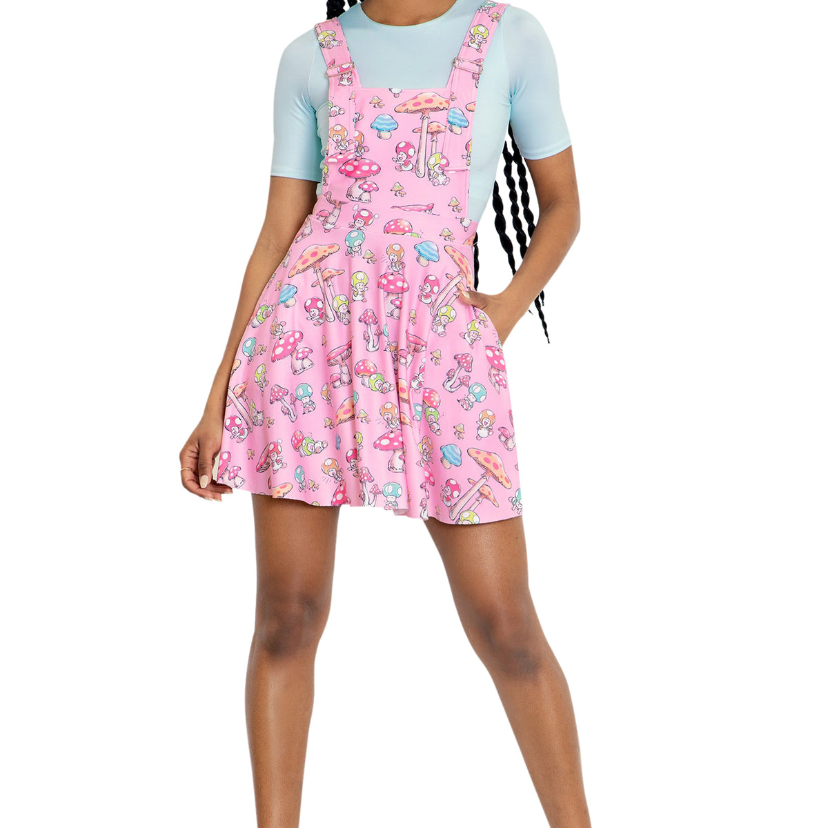Toads Pink Apron Dress - Limited – BlackMilk Clothing
