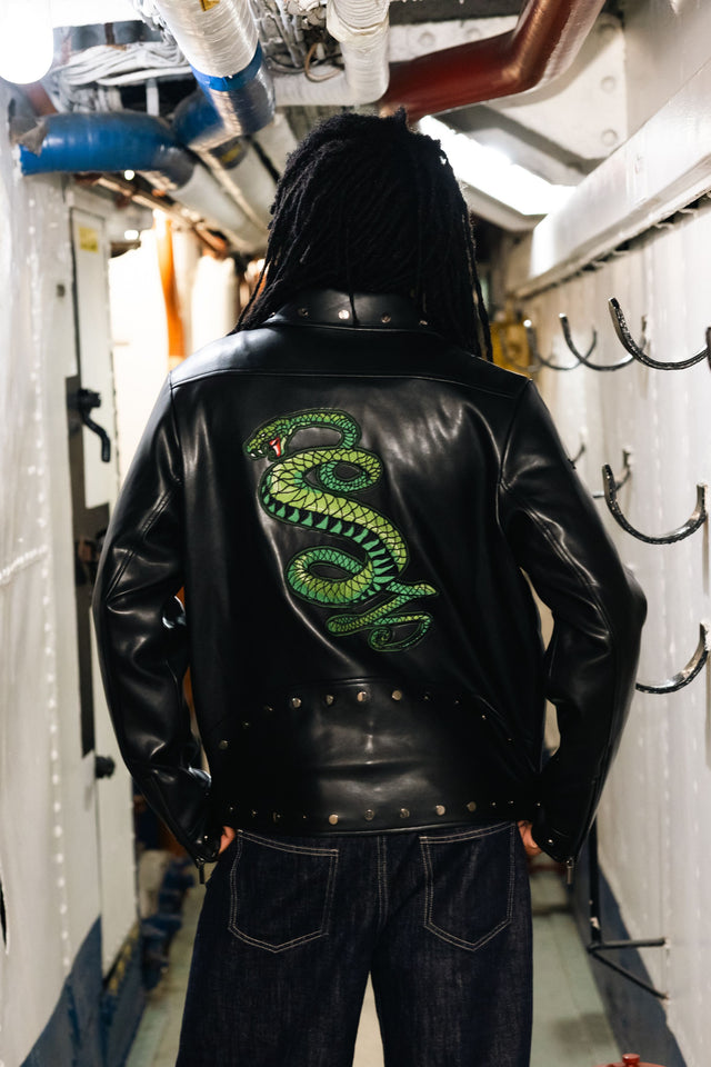 Fallout x BlackMilk costume collection featuring Vault-Tec outfits and the Tunnel Snakes Rule Moto Jacket inspired by the Fallout gang.