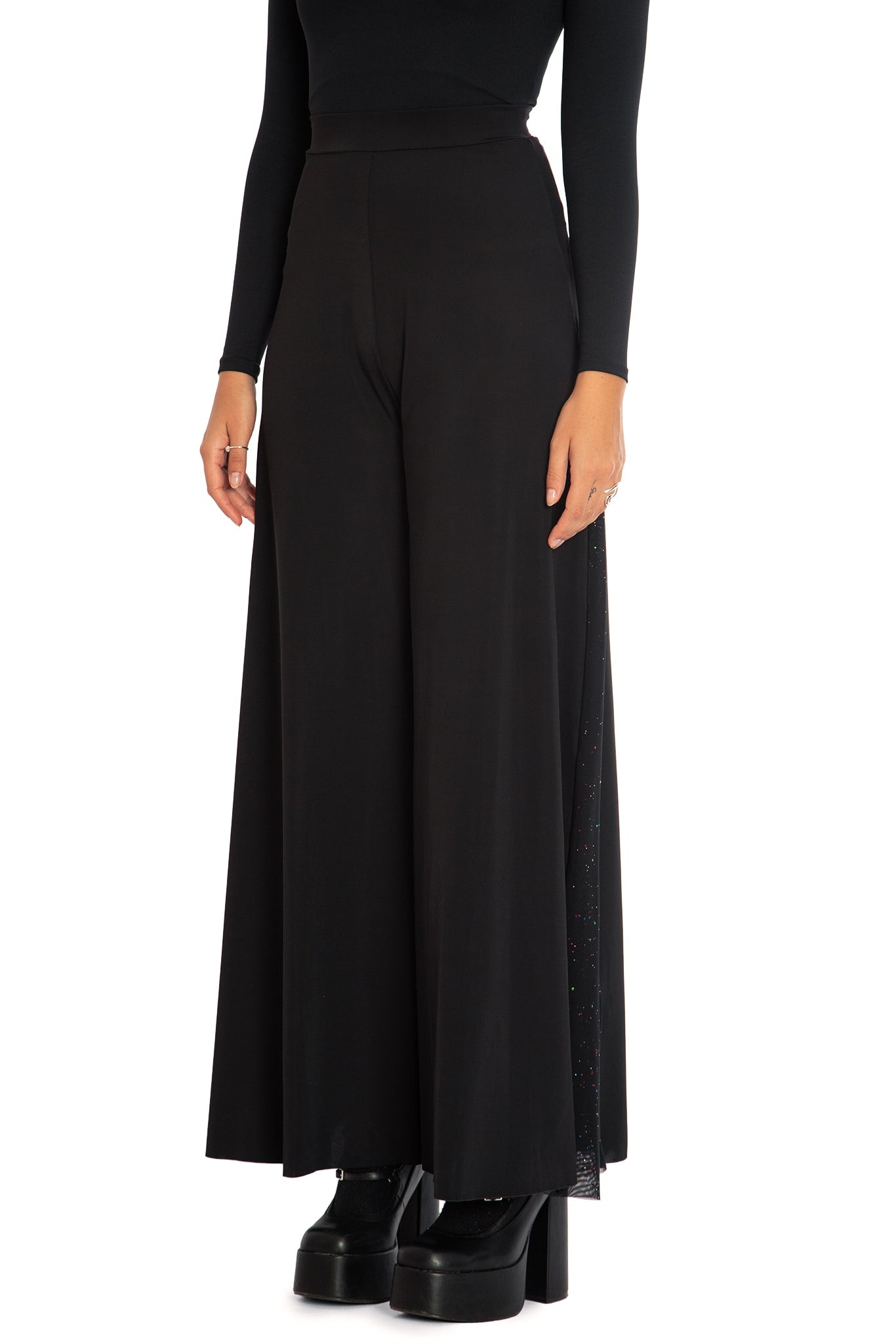 Twinkle Pants（トゥインクルパンツ）＜Black色＞ Twinkle Twinkle Palazzo Pants - Limited – BlackMilk Clothing