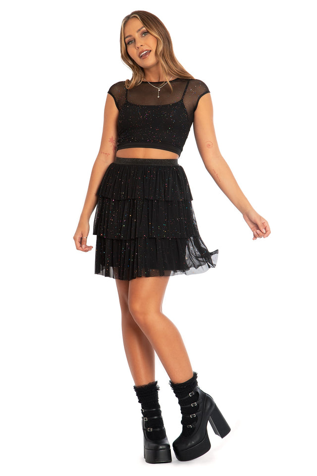 Twinkle Twinkle Tiered Skater Skirt