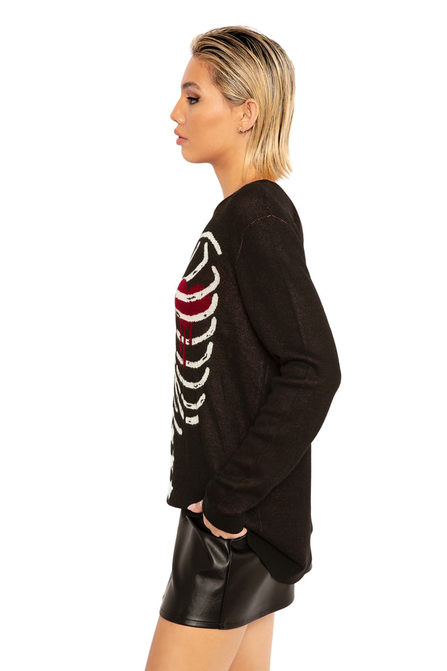 BlackMilk Clothing - Under My Skin Knit Crew Neck Sweater