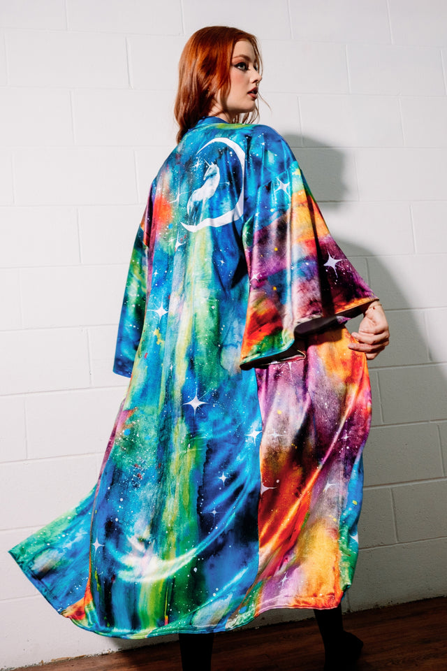 Unicorn Moon Swan Kimono