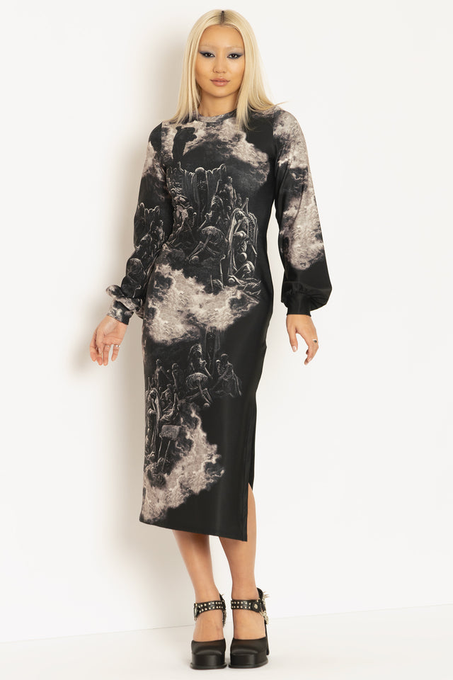 Valley Of Dry Bones Bishop Midaxi Dress