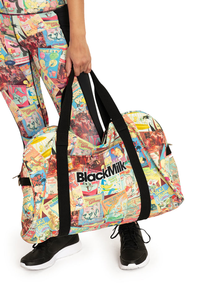 BlackMilk Clothing x Warner Brothers Looney Tunes - Vintage Looney Tunes Duffle Bag - Warner Bros. Merchandise - Collaboration apparel - Licenced.