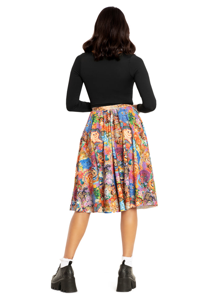 BlackMilk Clothing - Wain's Cats Pocket Midi Skirt