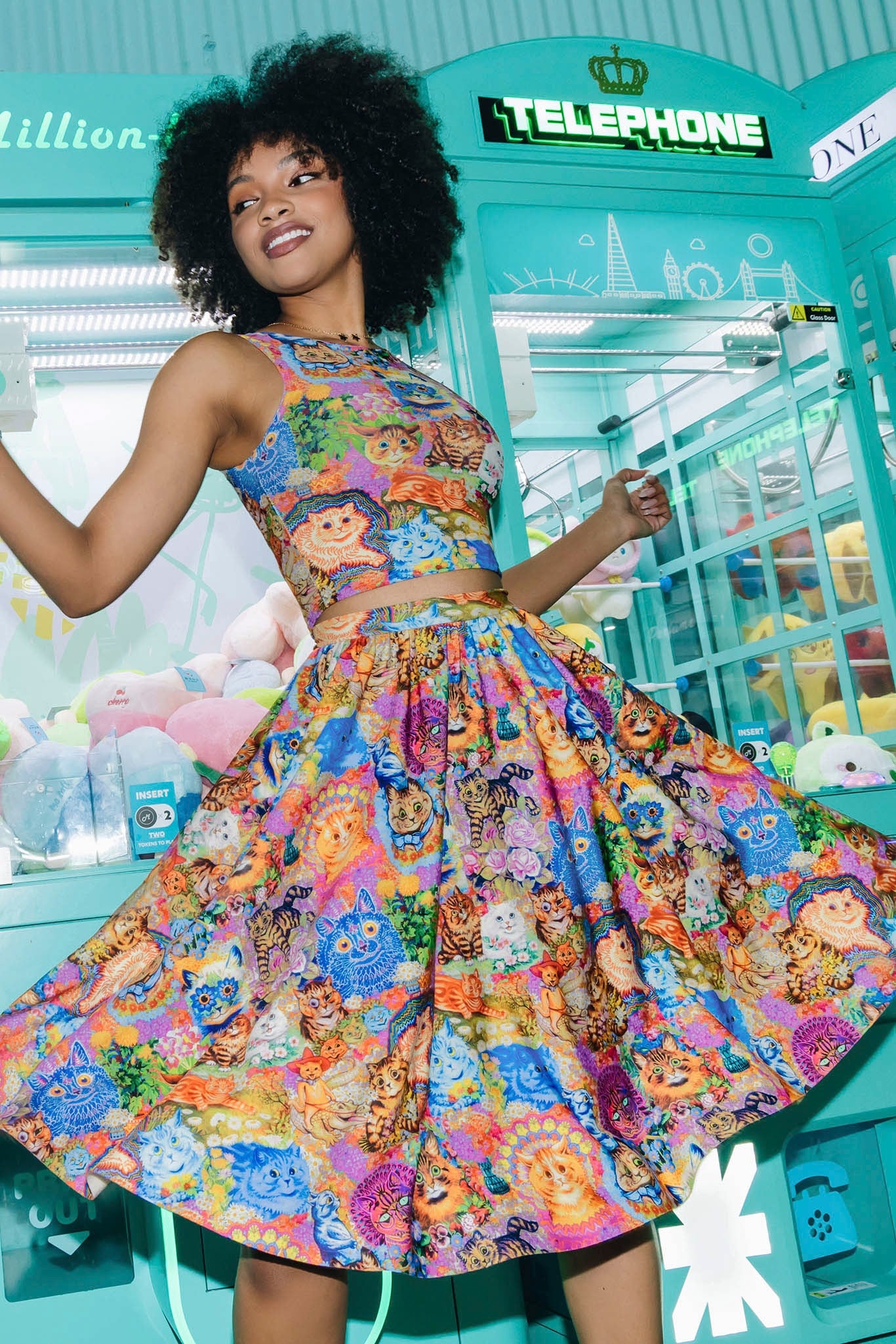 Wain's Cats Pocket Midi Skirt - Limited – BlackMilk Clothing
