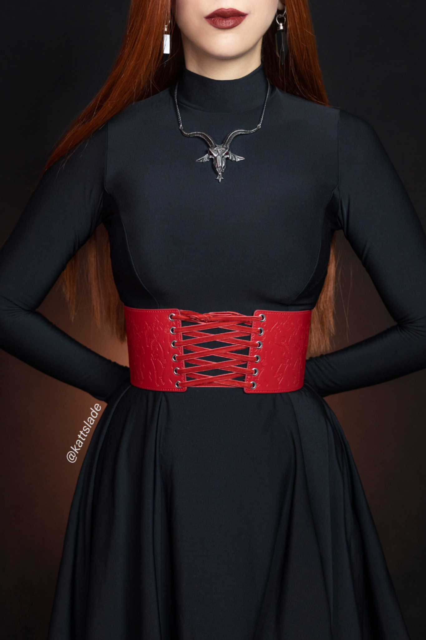 dress with corset belt