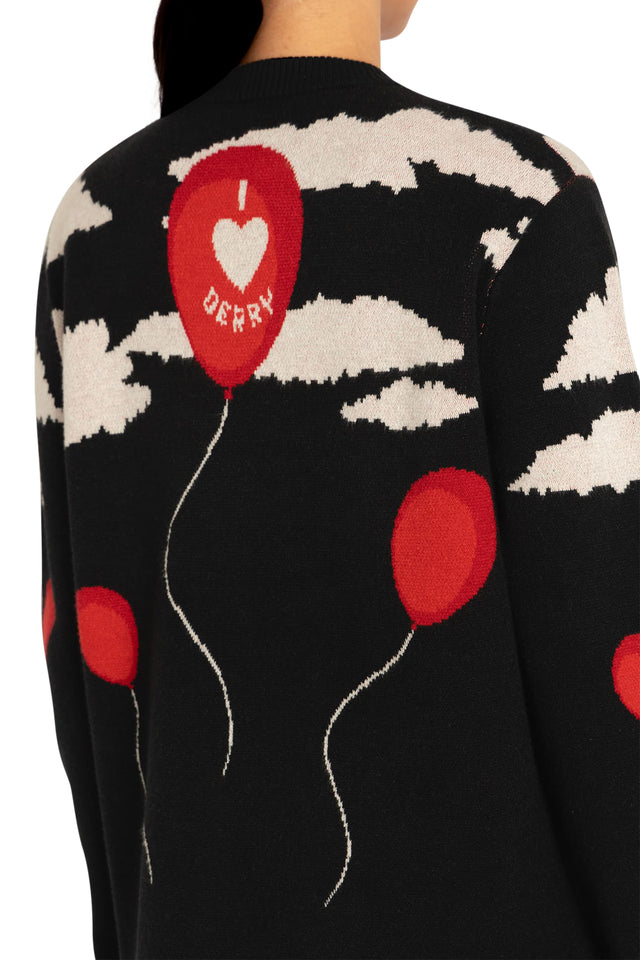 BlackMilk Clothing x Warner Brothers IT - We All Float Down Here Oversized Knit Sweater - Warner Bros. Merchandise - Collaboration apparel - Licenced.