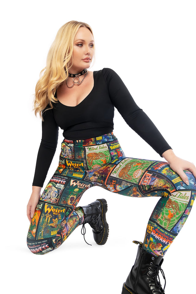 Weird Tales High Waisted Matte Finish Leggings