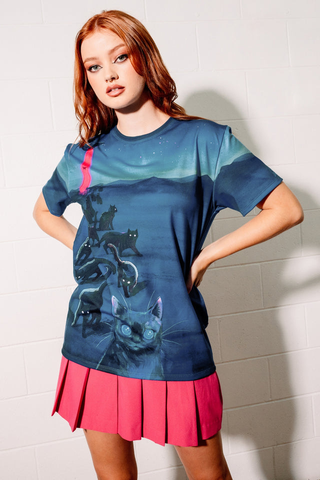 Welcome with Purrs Boyfriend Tee