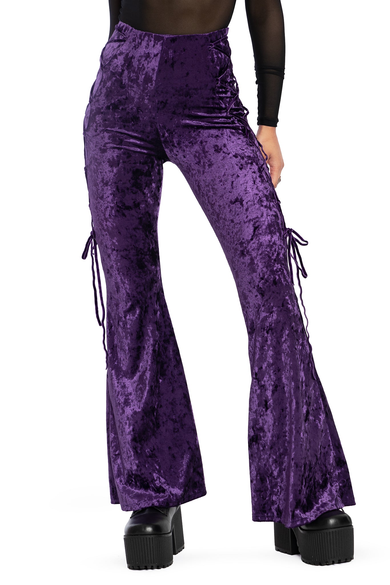 Blackmilk traveller black and outlet purple pants size large