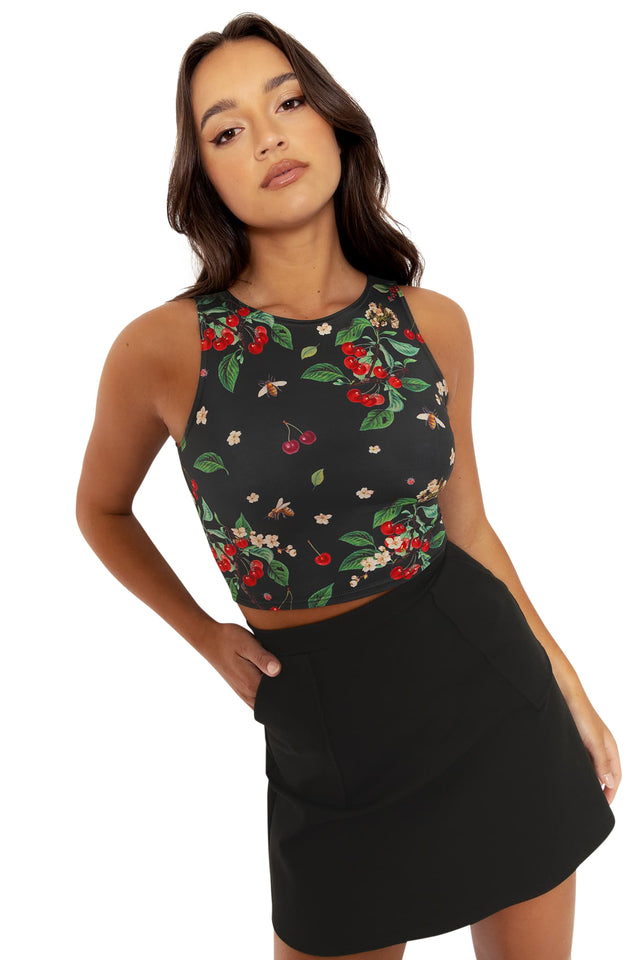 Wild Cherry Shiny Wifey Top Wide