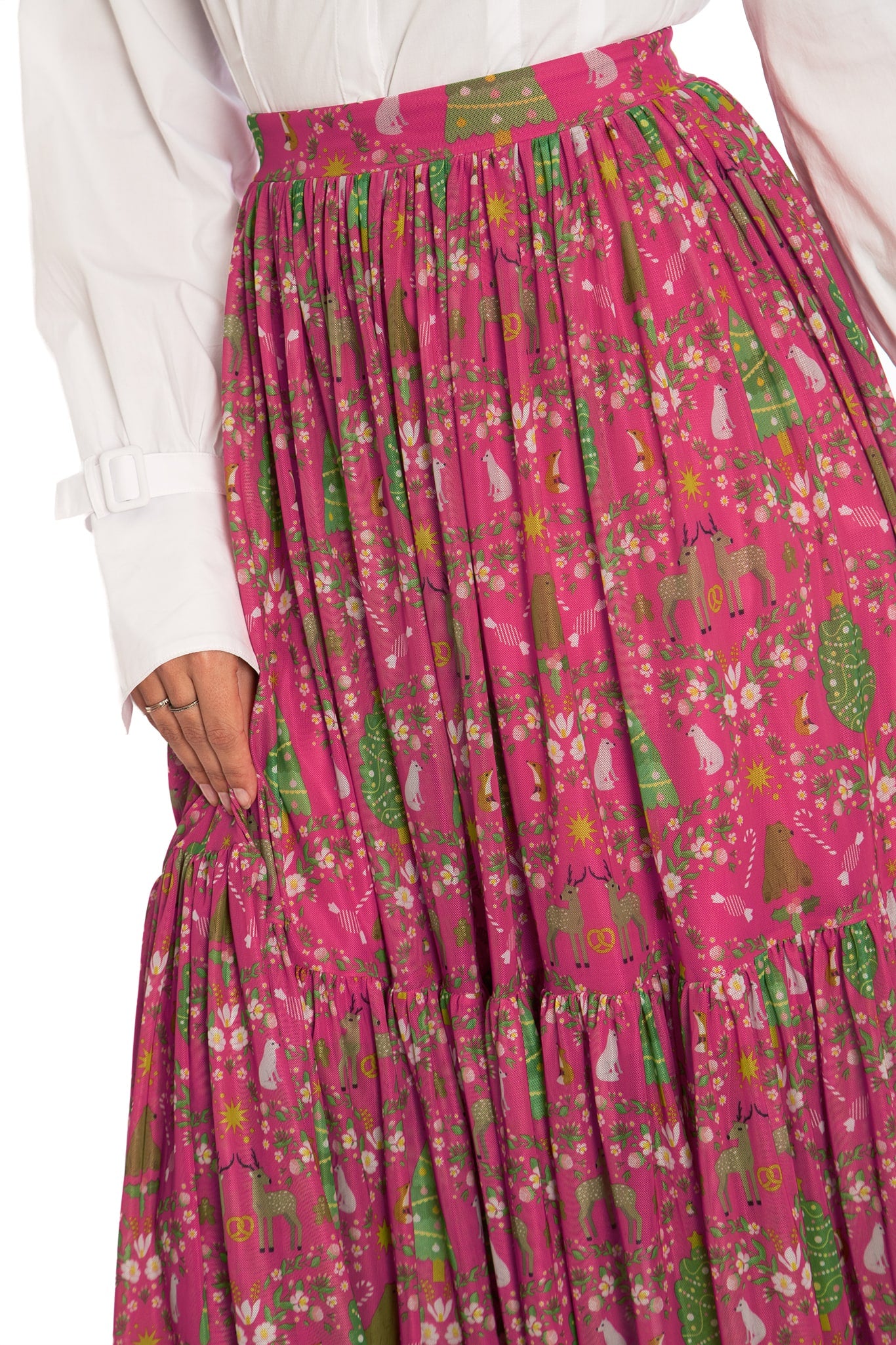 Wild Christmas Two Tier Sheer Midaxi Skirt - Limited – BlackMilk