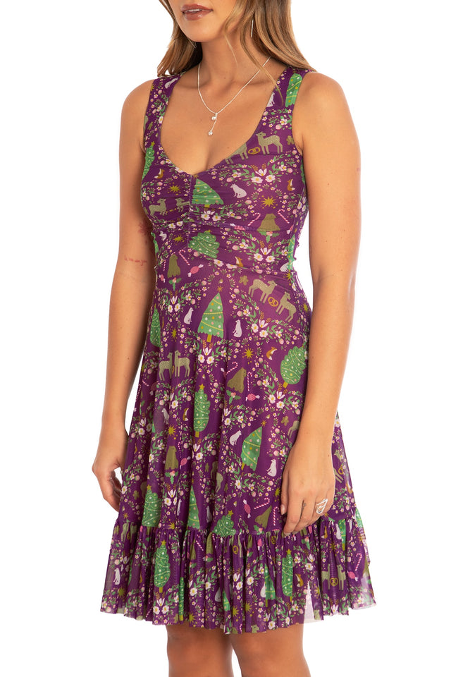 Wild Christmas Sweetheart Empire Longline Dress