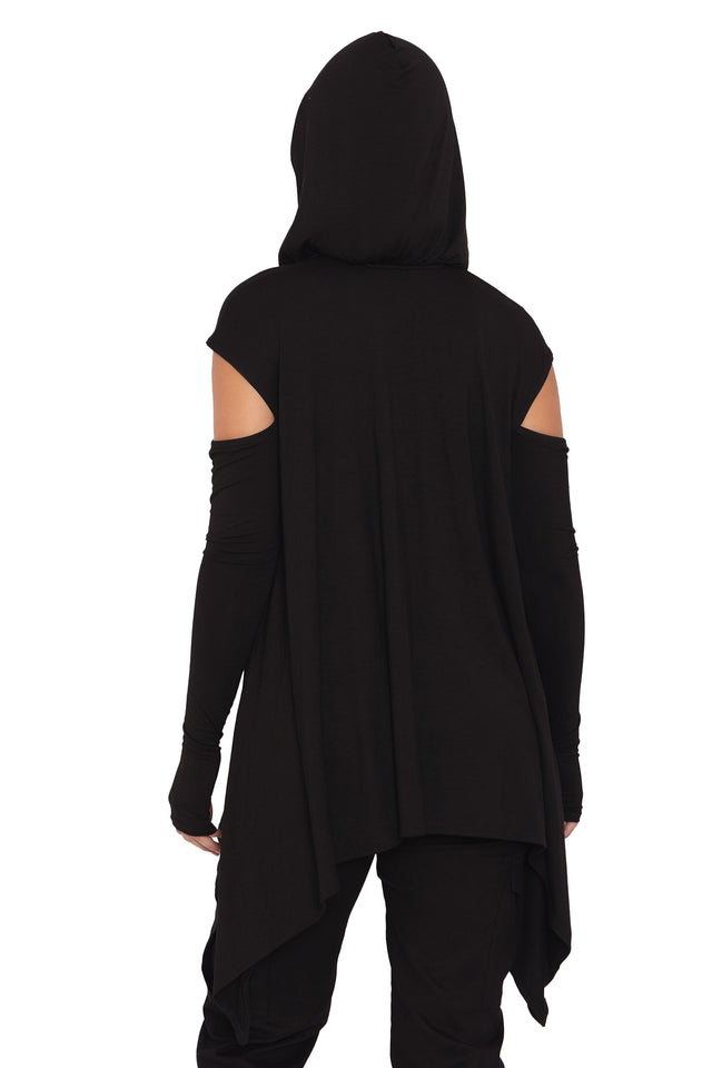 Wild Warrior Hooded Handkerchief Top