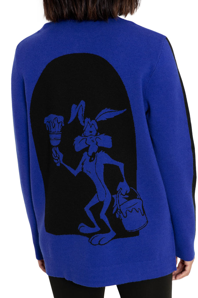 BlackMilk Clothing x Warner Brothers Looney Tunes - Wile E Coyote Oversized Knit Sweater - Warner Bros. Merchandise - Collaboration apparel - Licenced.