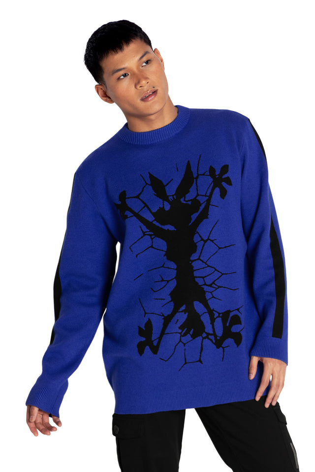 BlackMilk Clothing x Warner Brothers Looney Tunes - Wile E Coyote Oversized Knit Sweater - Warner Bros. Merchandise - Collaboration apparel - Licenced.