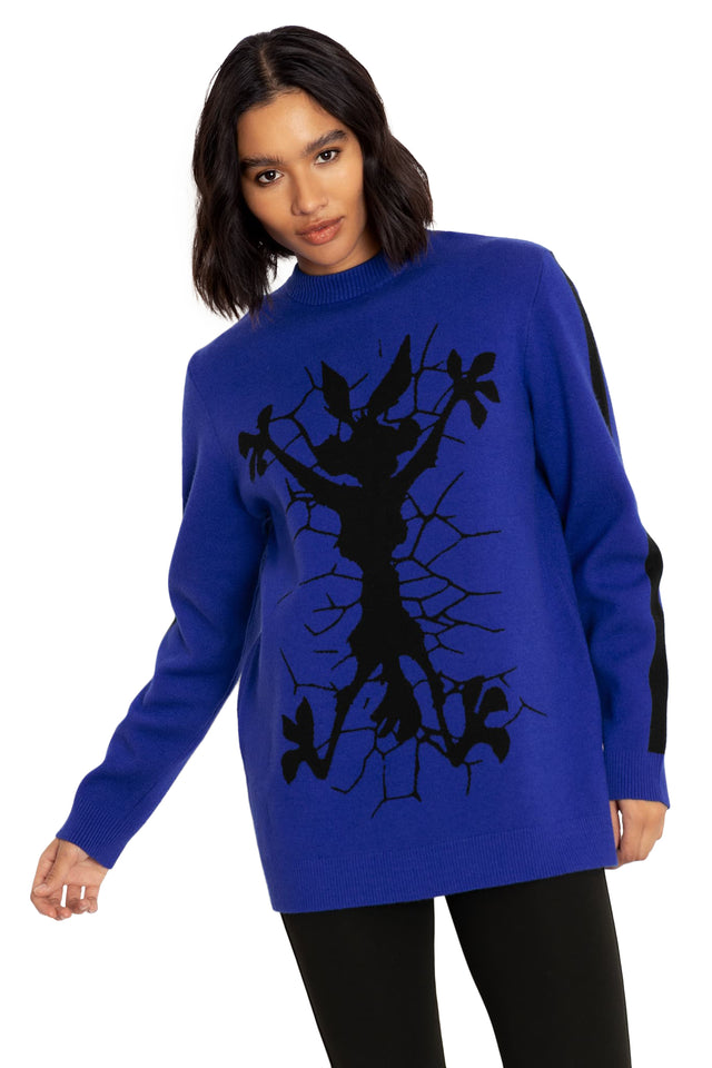 BlackMilk Clothing x Warner Brothers Looney Tunes - Wile E Coyote Oversized Knit Sweater - Warner Bros. Merchandise - Collaboration apparel - Licenced.