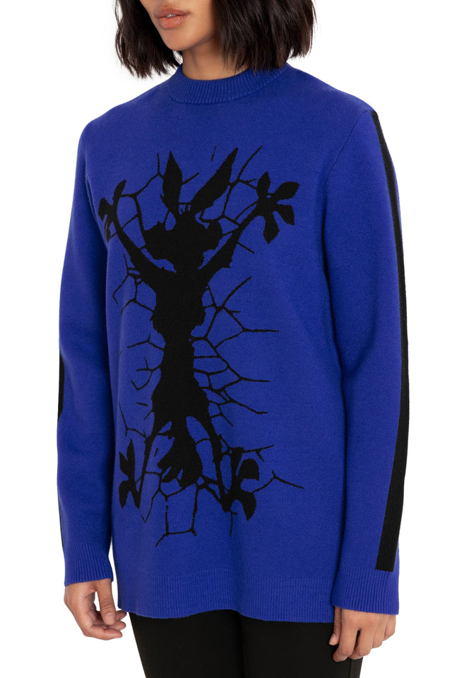 BlackMilk Clothing x Warner Brothers Looney Tunes - Wile E Coyote Oversized Knit Sweater - Warner Bros. Merchandise - Collaboration apparel - Licenced.