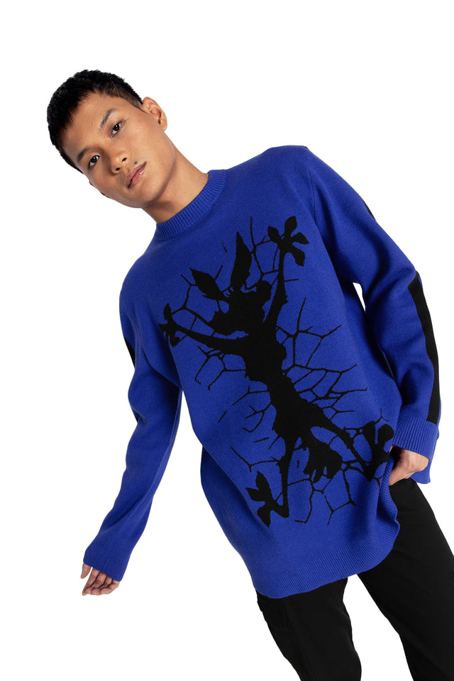 BlackMilk Clothing x Warner Brothers Looney Tunes - Wile E Coyote Oversized Knit Sweater - Warner Bros. Merchandise - Collaboration apparel - Licenced.