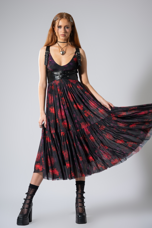 Writhe in Agony Sheer Midaxi Dress
