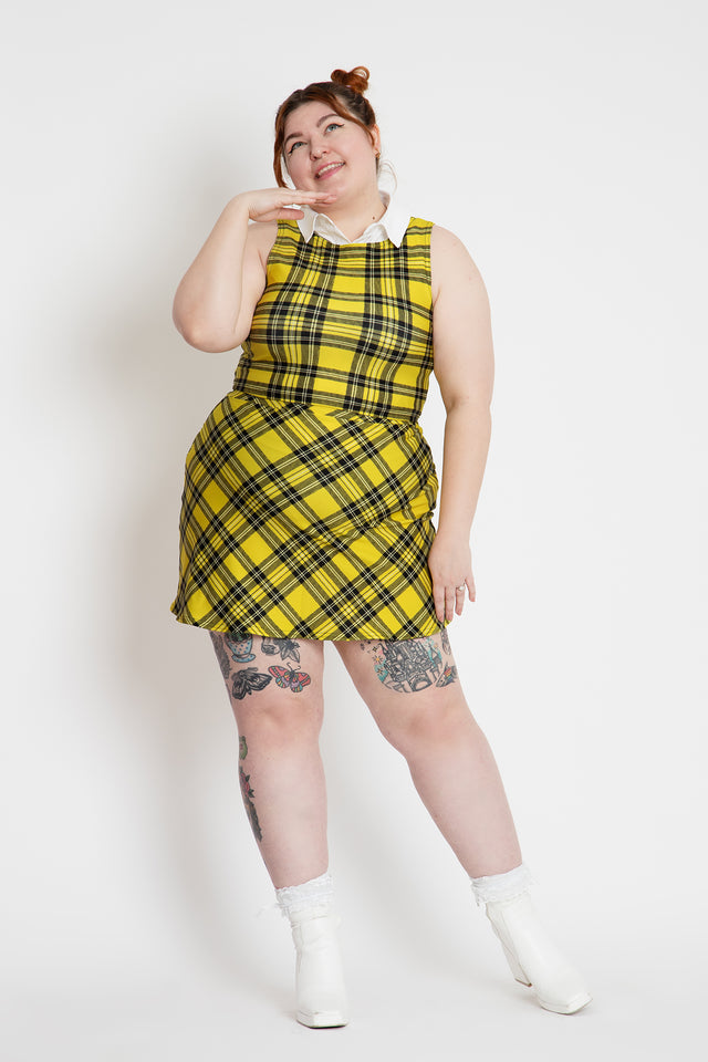 Tartan Yellow A-Line Skirt