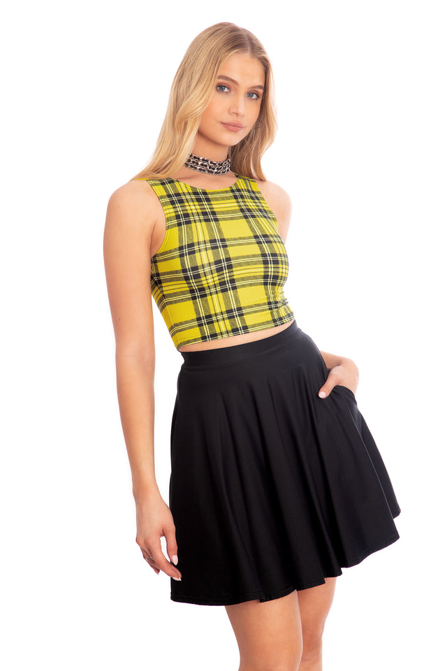 Tartan Yellow Wifey Top