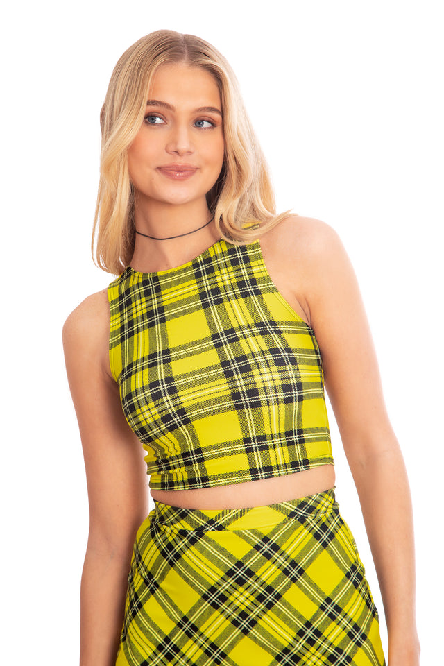 Tartan Yellow Wifey Top