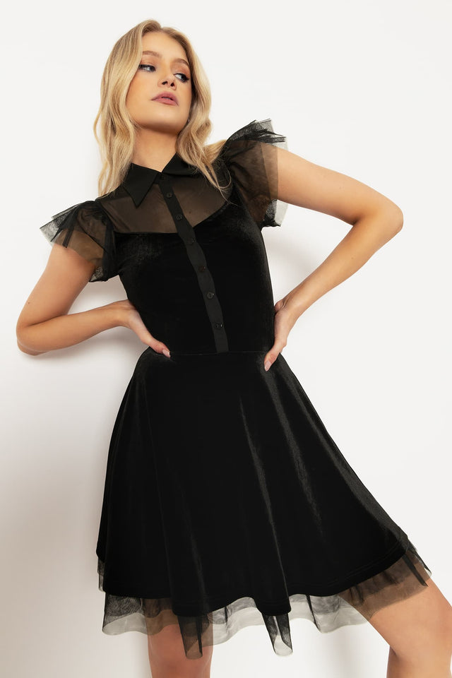 Black Swan Short Sleeve Dress - Limited BlackMilk Clothing Black Swan Short Sleeve Dress - Limited BlackMilk Clothing