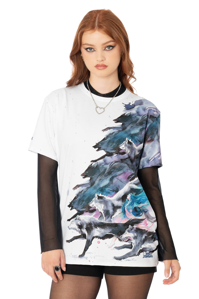 Running With Wolves Boyfriend Tee