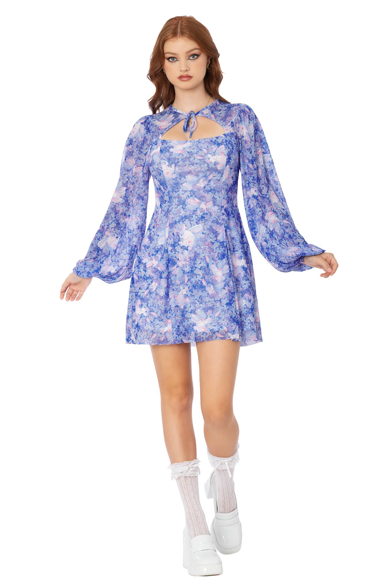 Skvader Among the Flowers Shrug Bishop Dress - Limited – BlackMilk