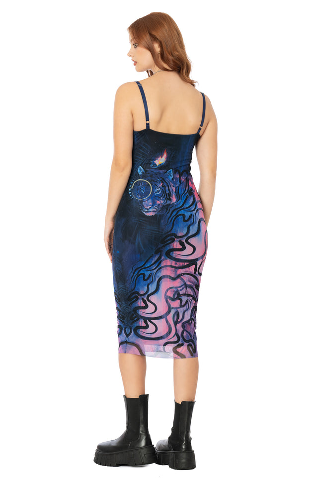 Tiger Bodycon Slip Dress