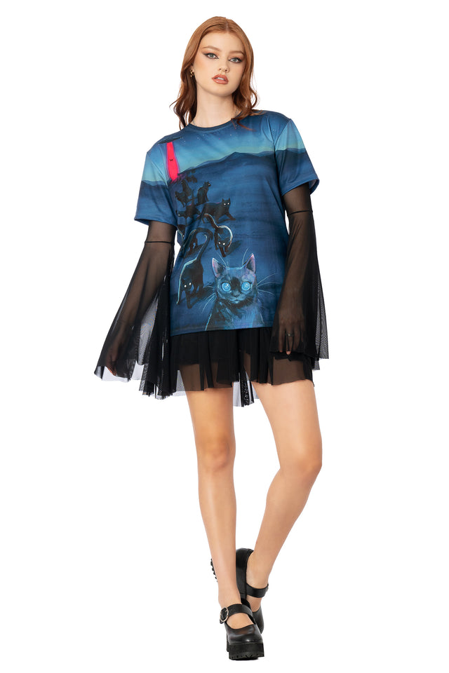Welcome with Purrs Boyfriend Tee