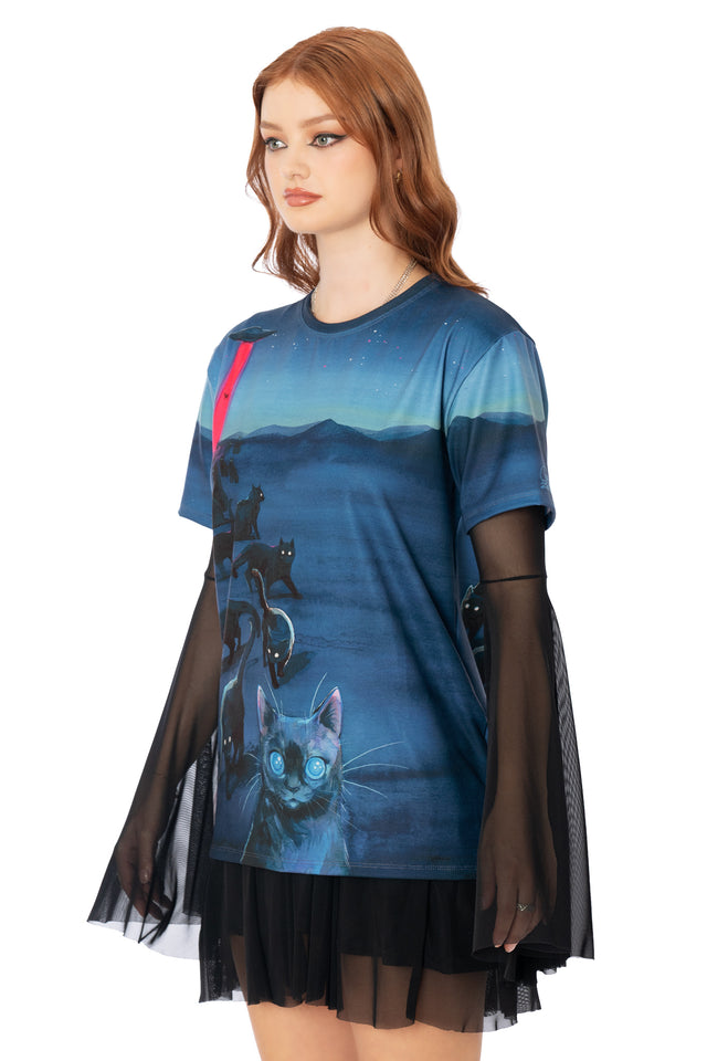 Welcome with Purrs Boyfriend Tee