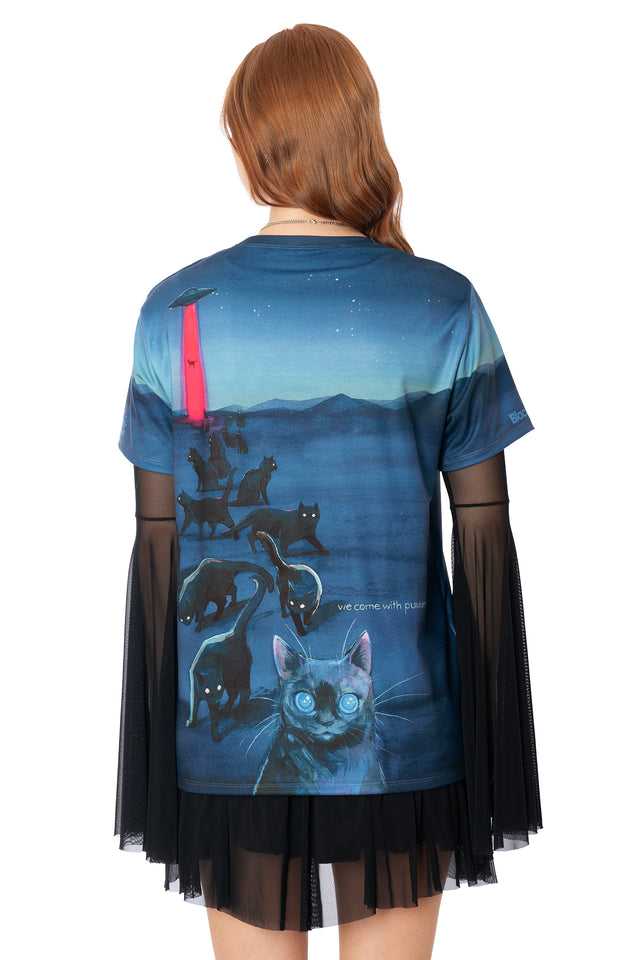 Welcome with Purrs Boyfriend Tee