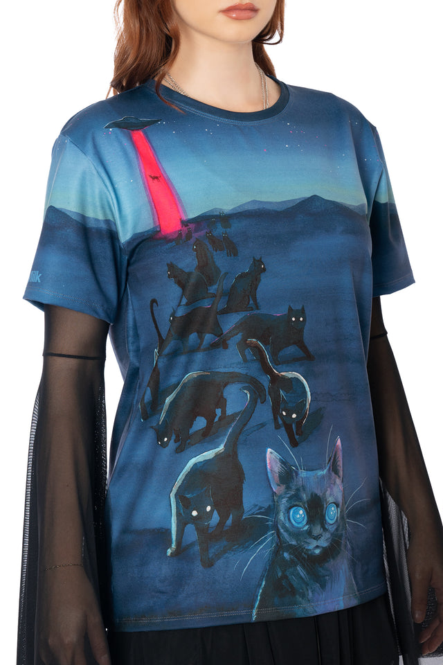 Welcome with Purrs Boyfriend Tee