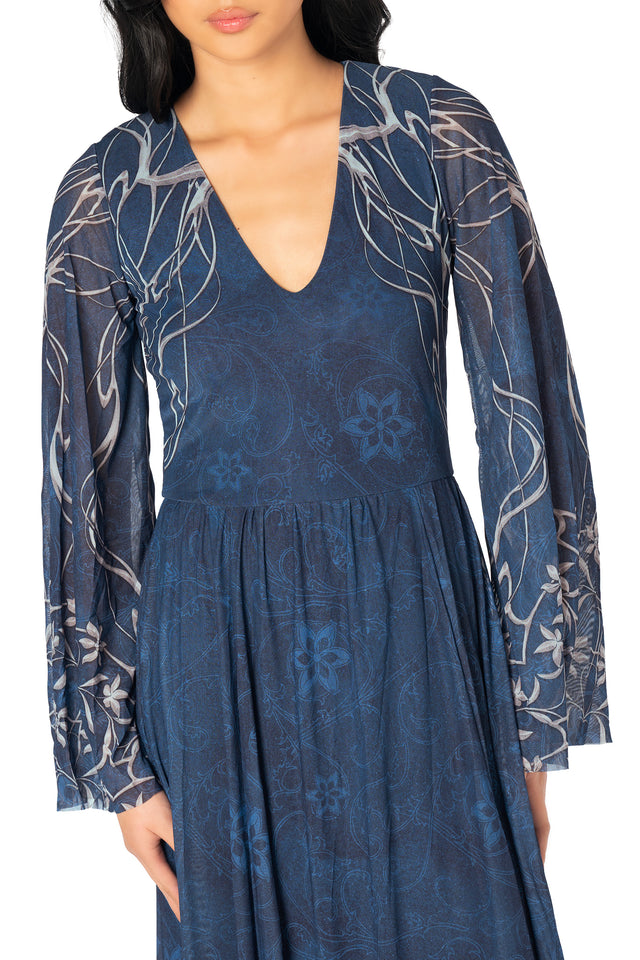 Galadriel Flare Sleeve Maxi Dress
