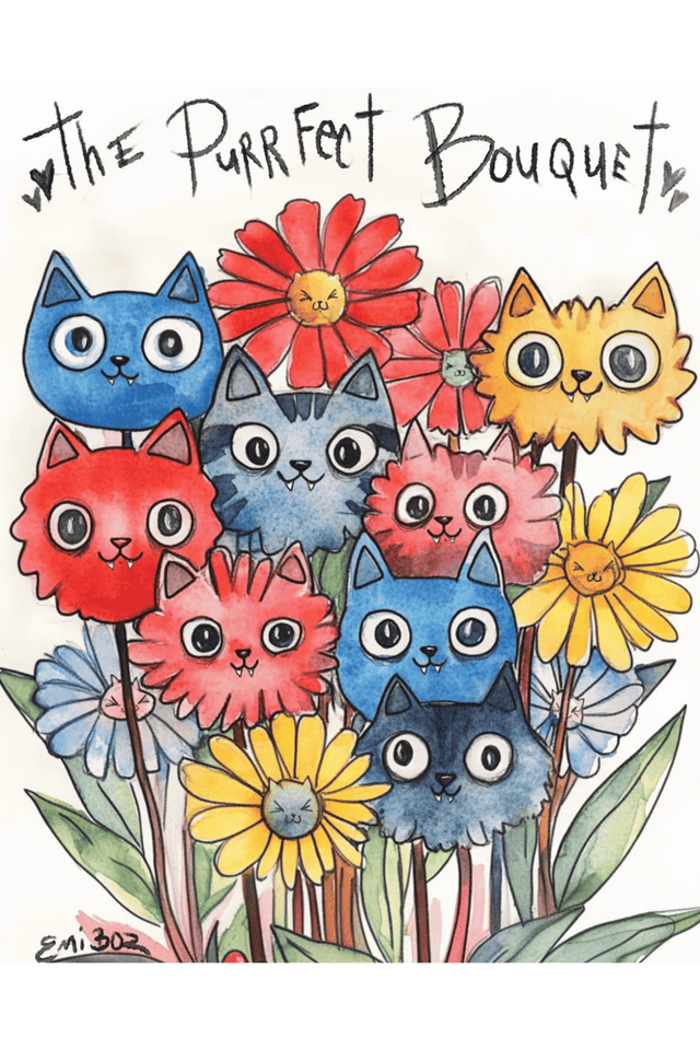 Blossoming Kitties Sheer Midaxi Dress