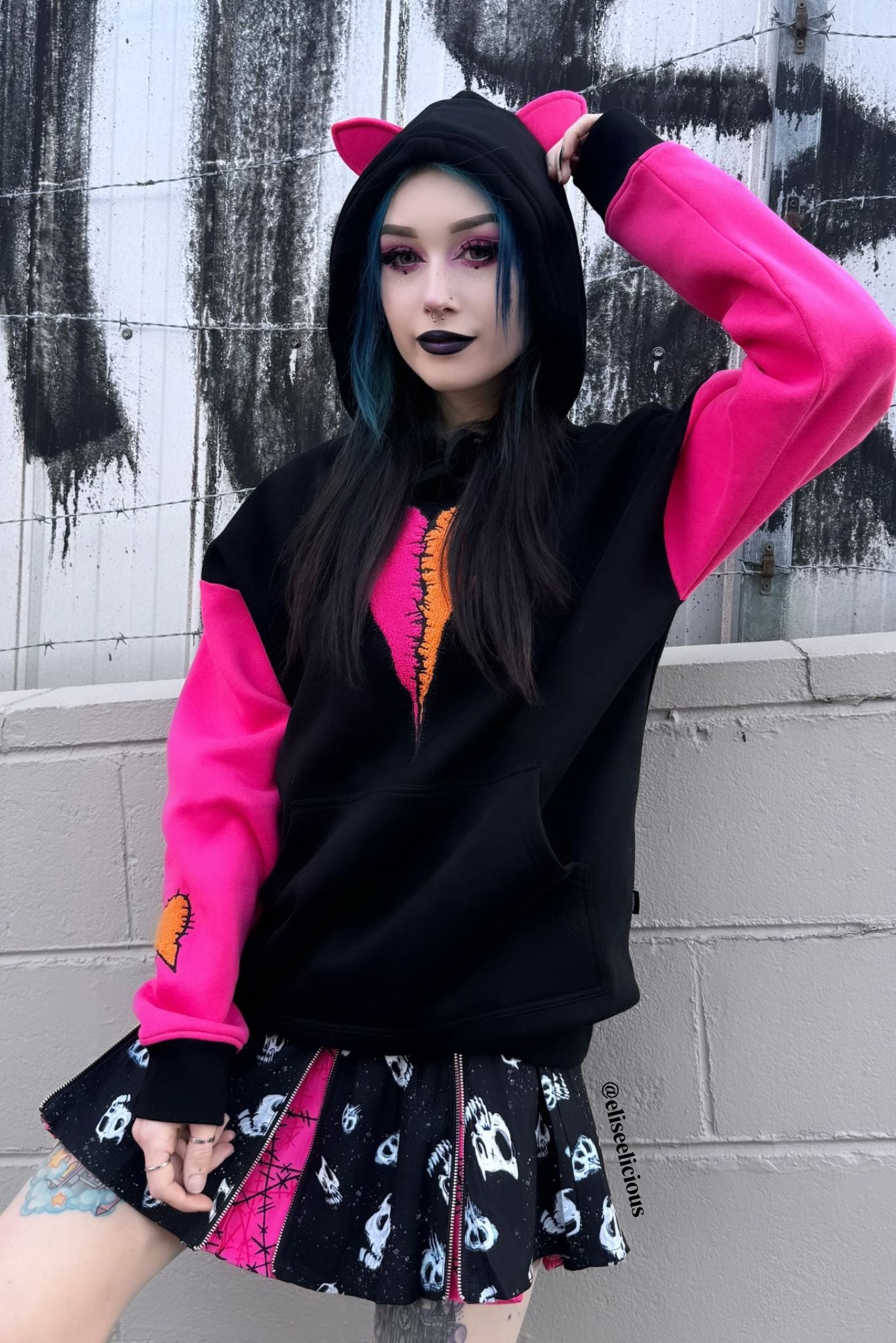Broken Heart Kangaroo Pocket Hoodie - Limited – BlackMilk Clothing