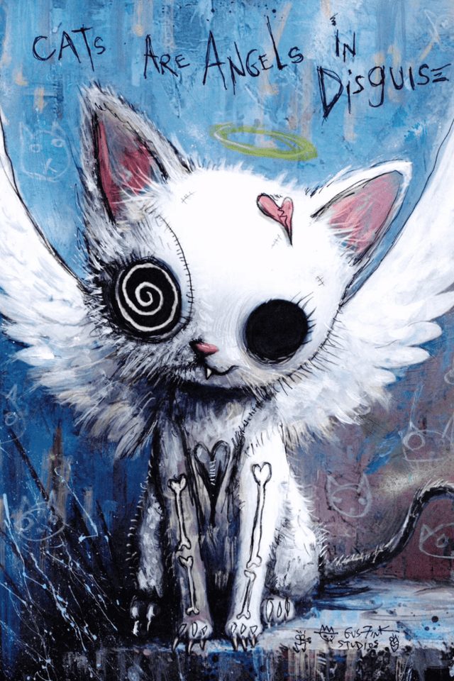 Cats are Angels Tie Front Tee