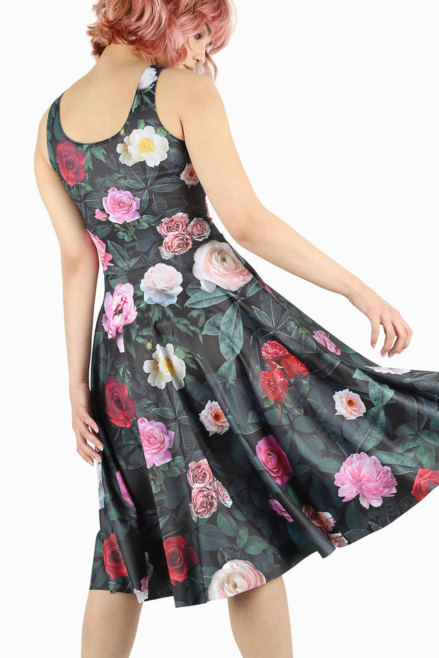 Dark Rose Scoop Midi Dress