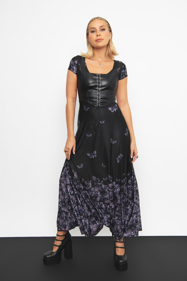 black milk clothing dresses BlackMilk | Astraea 3/4 Sleeve Maxi Dress | Black
